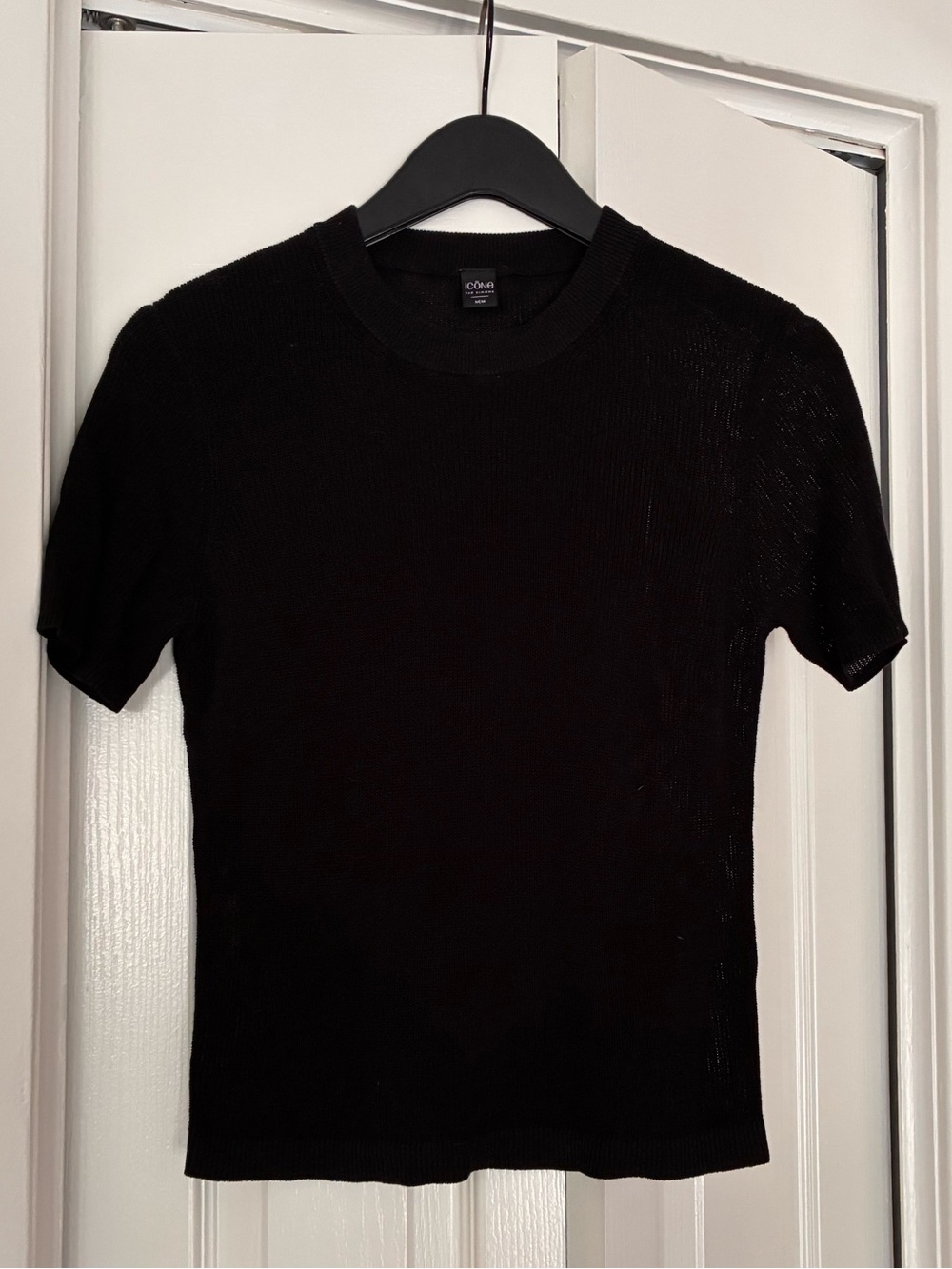 Viscose organic cotton blend knit T-shirt